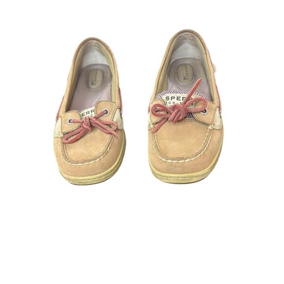 1Sperrys Women’s Tan Brown Suede Lace Up Loafers Size 7.5 Slip On Round Toe - Picture 1 of 6